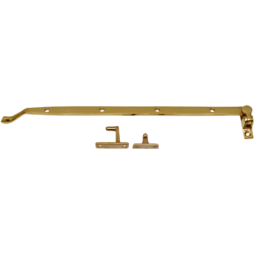 "STAY FANL COMPLETE 300MM BRASS - DWS - FANLIGHT STAY & FASTENER"