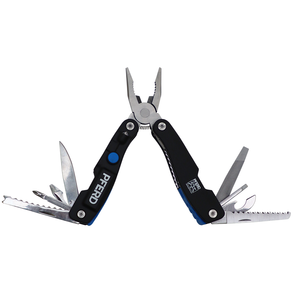 "MULTITOOL 12 IN 1 WITH TORCH  PFERD - S\/STEEL - (RECHARGABLE WORK TORCH)"