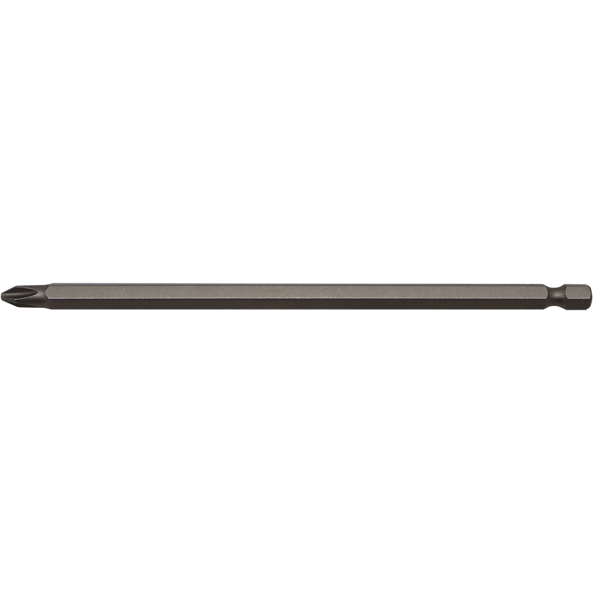 "BIT PHILLIPS NO.2 X 150MM BLACK FB - 1\/4\" HEX SHANK - UNIVERSAL (PH2)"