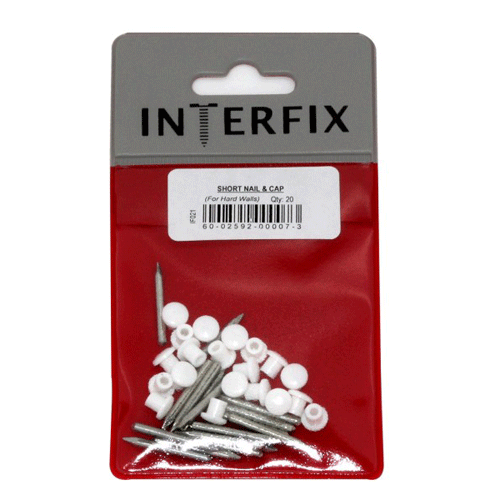 "PICTURE HANGER NAIL TWIN SMALL - 20 NAILS & CAPS PER PACK"