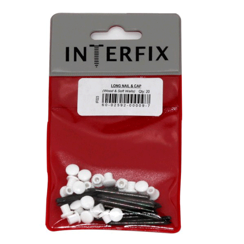 "PICTURE HANGER NAIL TWIN LARGE - 20 NAILS & CAPS PER PACK"