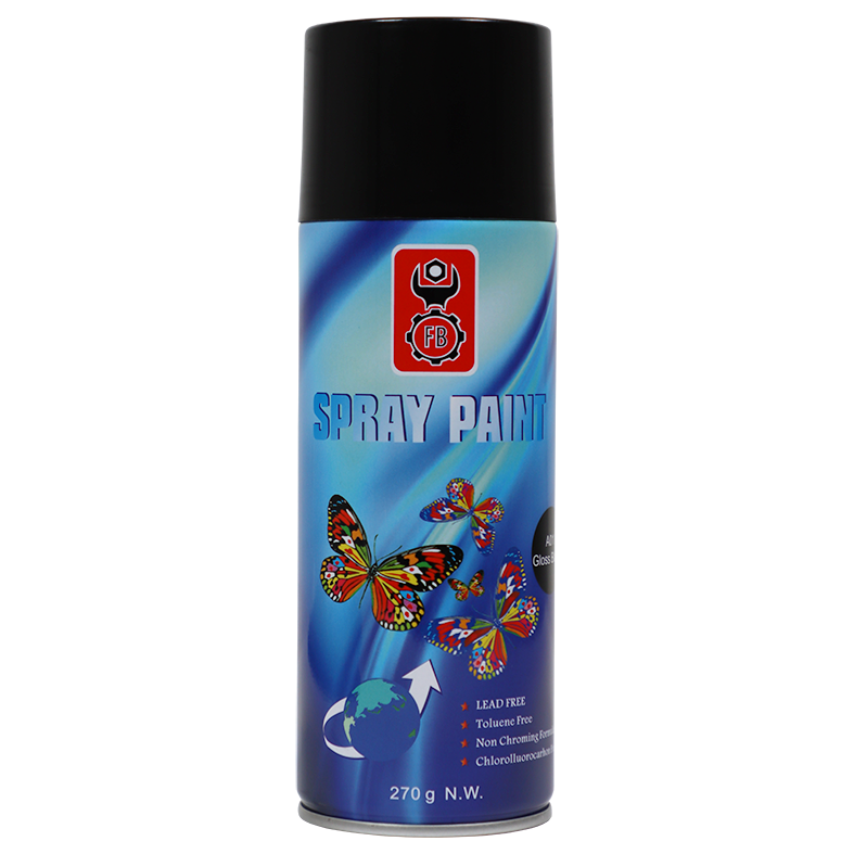 "SPRAY PAINT BLACK GLOSS 400ML FB - LEAD FREE"