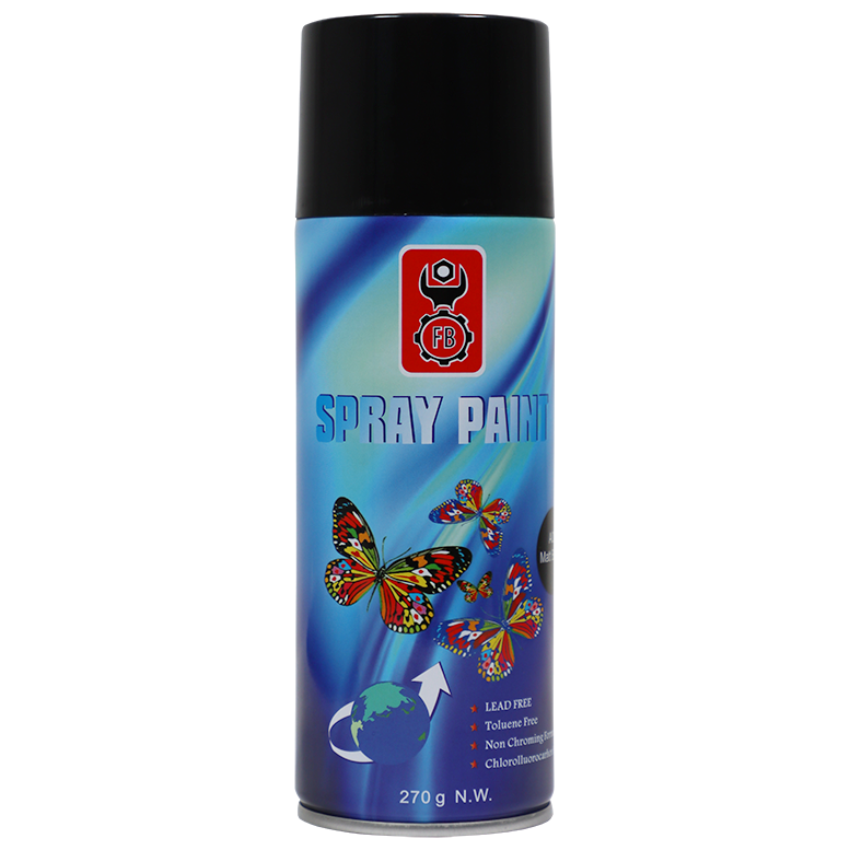 "SPRAY PAINT BLACK MATT 400ML FB - LEAD FREE"