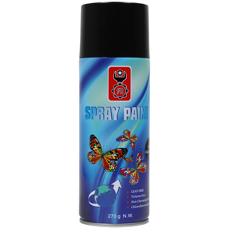SPRAY PAINT BLACK SATIN 400ML FB - LEAD FREE | Fowkes Bros