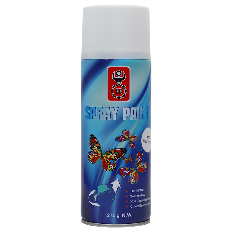 "SPRAY PAINT WHITE MATT 400ML FB - LEAD FREE"