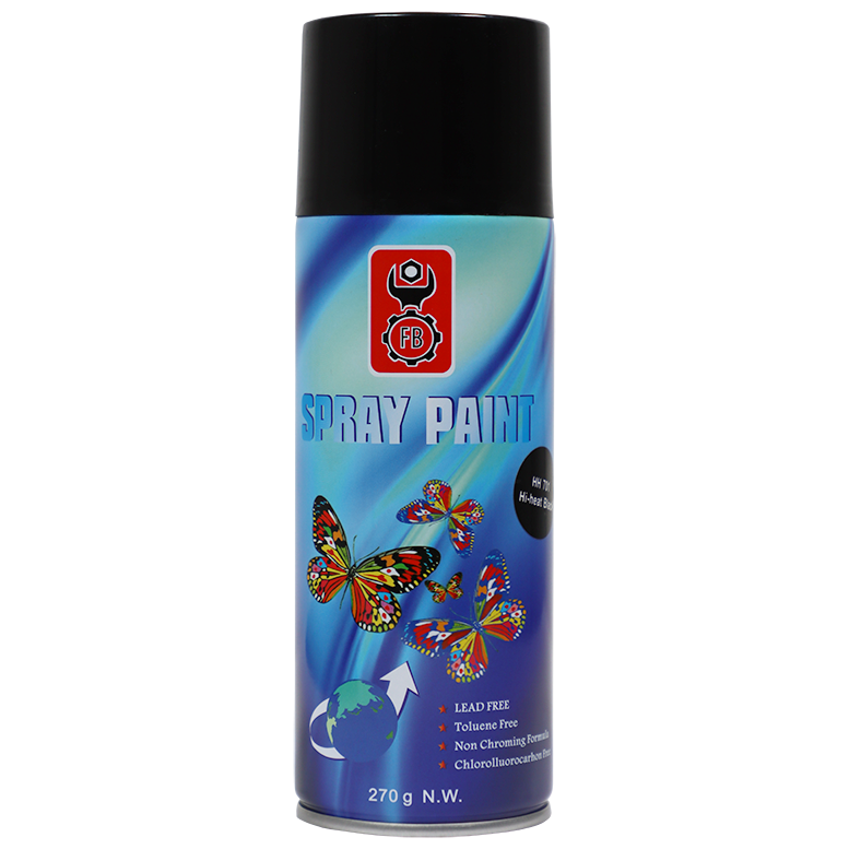 "SPRAY PAINT BLACK HI HEAT 400ML FB - LEAD FREE - HIGH HEAT (450\u00b0C)"