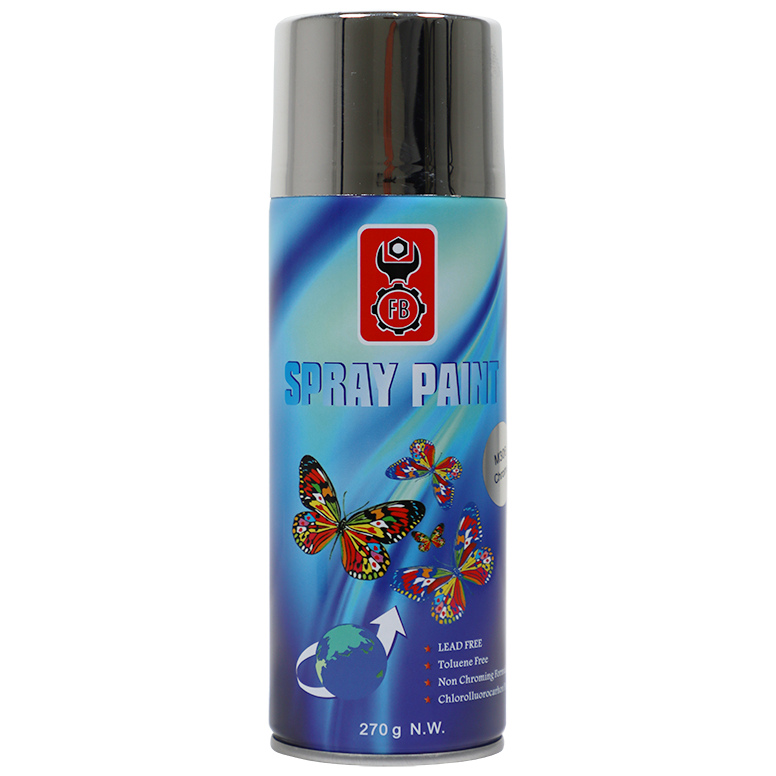 "SPRAY PAINT CHROME METALLIC 400ML  FB - LEAD FREE - METALLIC CHROME"