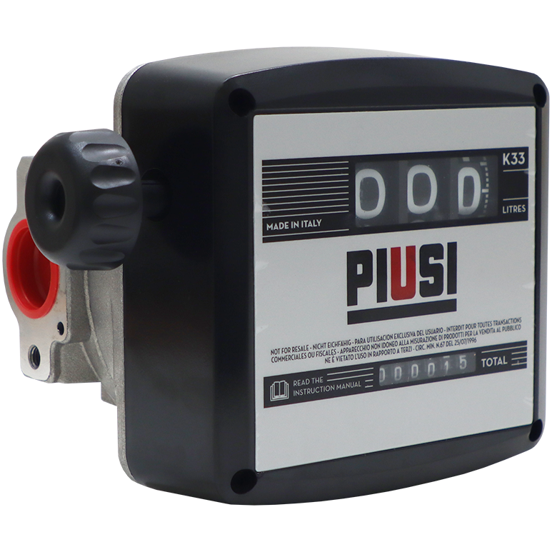 "DIESEL FLOW METER MECHANICAL K33 1\" - PIUSI FUEL USAGE METER (10 BAR)"
