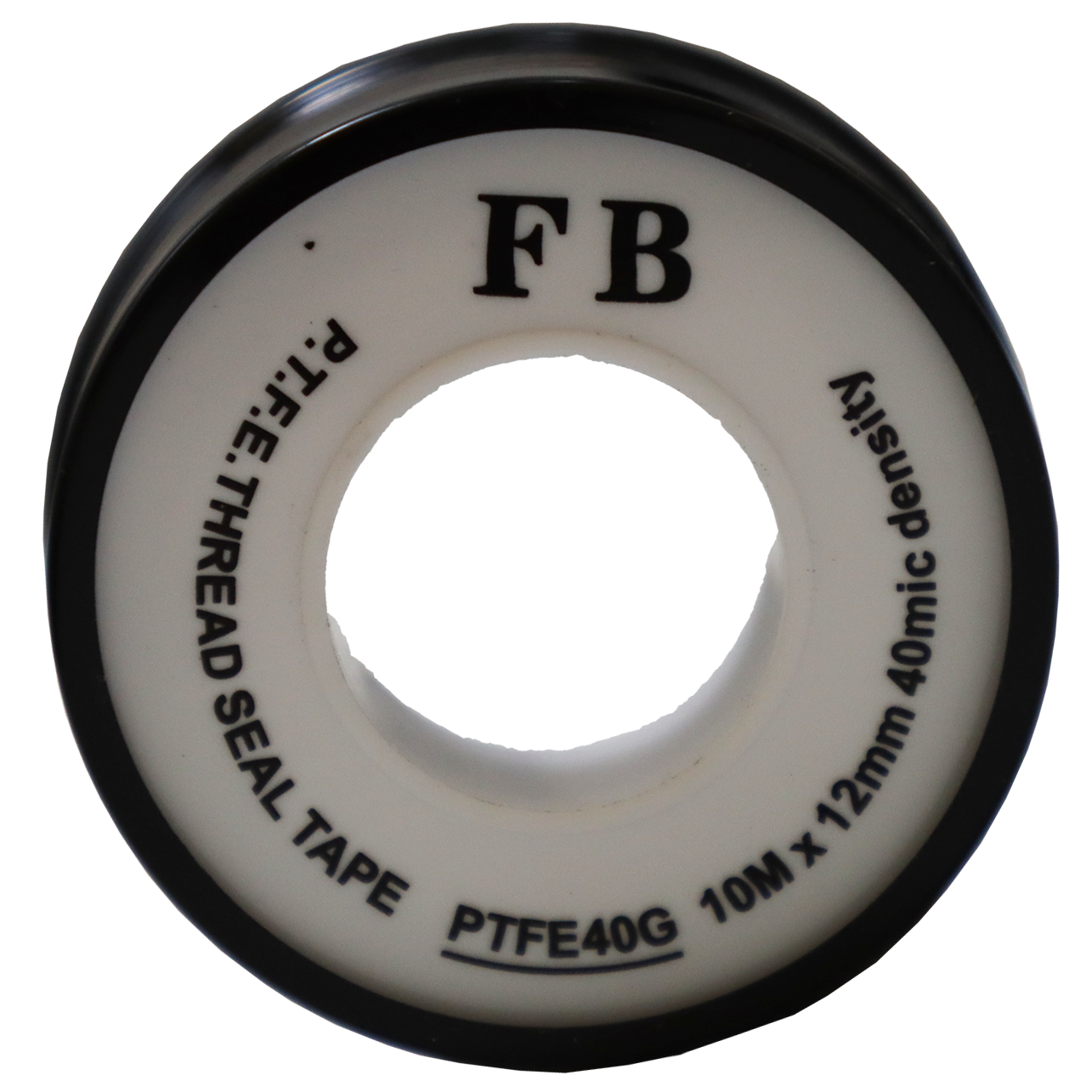 "PTFE TAPE  10M X 12MM 40MIC BLACK - 40 MICRON DENSITY- 0.075MM THICK"