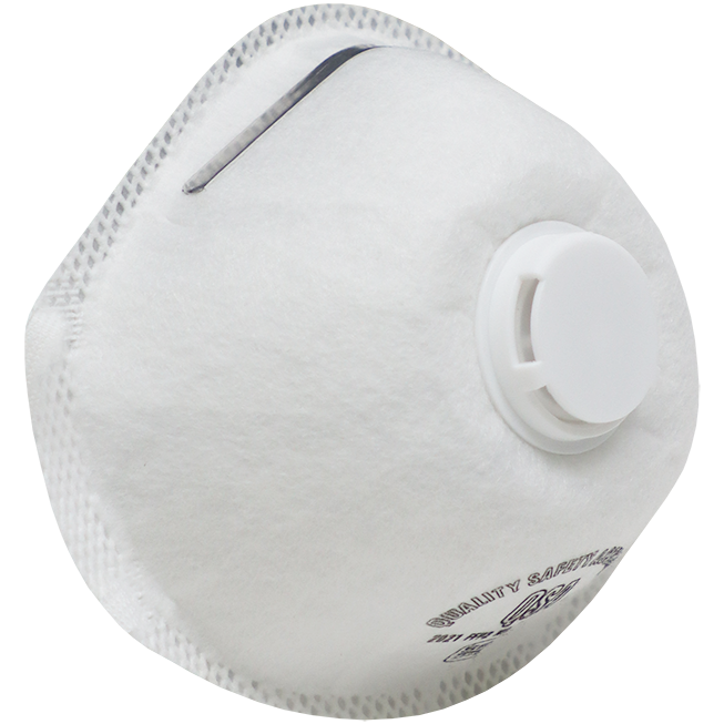 "DUST MASK FFP2 VALVED 2021 QSA (12) - PLASTERING, SANDING, NON VOLATILE LIQUIDS. NPF 12."