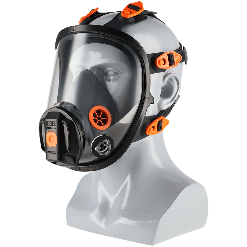 "RESPIRATOR FULL MASK TWIN REBEL - FOR REBEL CARTRIDGES - 6 POINT HARNESS"