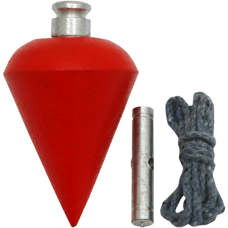 "PLUMB BOB 400G CHROME PLATED STEEL - PYRAMID TYPE WITH ROPE- POWDER COATED"