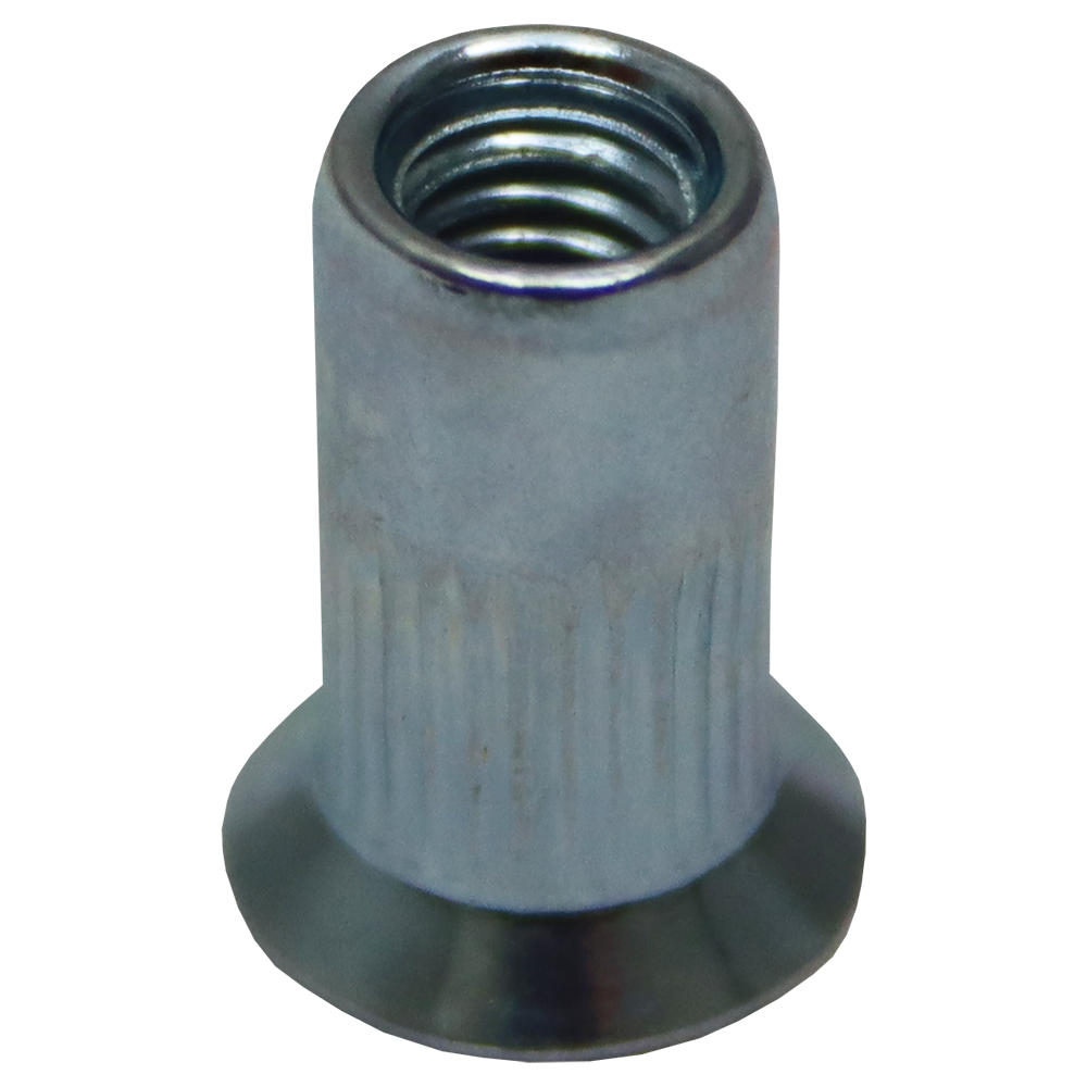 RIVET NUT CSK Z/P 4MM - COUNTERSUNK RIVNUT (RIBBED) | Fowkes Bros
