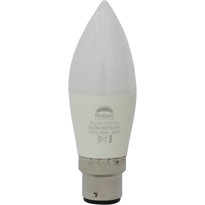 "LIGHT BULB  LED CANDLE 7W B22 - BAYONET - DAYLIGHT - 630 LUMEN"