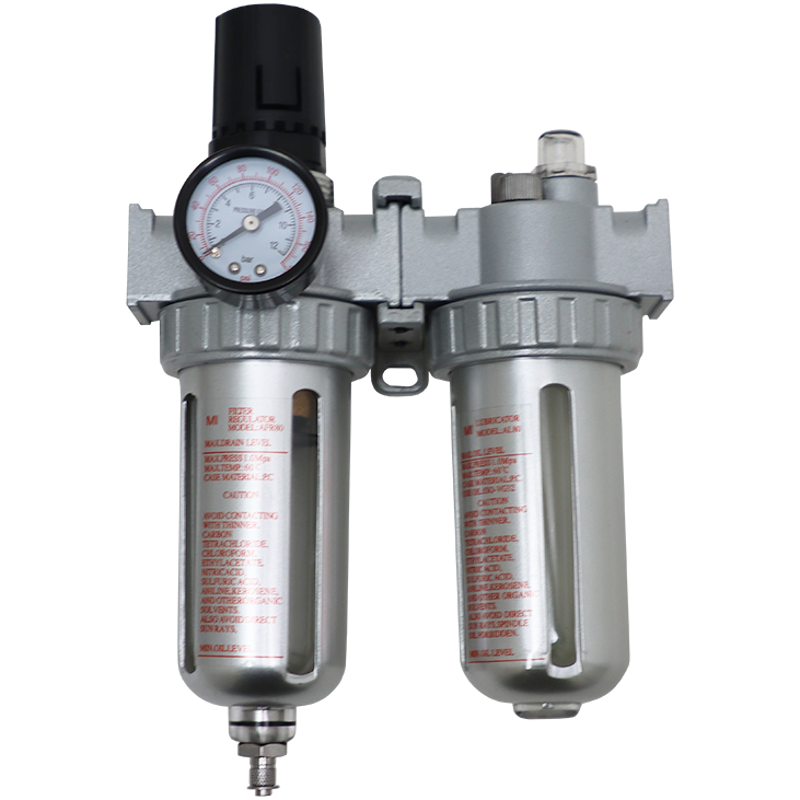 "PNEUMATIC AIR TRAP 3 IN 1  (1\/4\")  AEROPRO - AIR REGULATOR-WATER TRAP-LUBRICATOR"