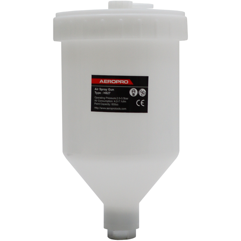 "SPRAY GUN SPARE BOWL AEROPRO - LARGE 600CC CUP FOR GRAVITY FEED"