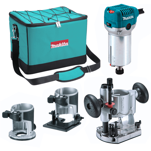 "TRIMMER 710W MULTI BASE KIT MAK - 1\/4\"COLLET - 10,000 -30,000RPM"