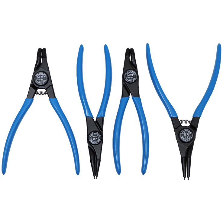 "PLIER SET CIRCLIP  4 PCS  GEDORE - 180MM BLUE HANDLE"