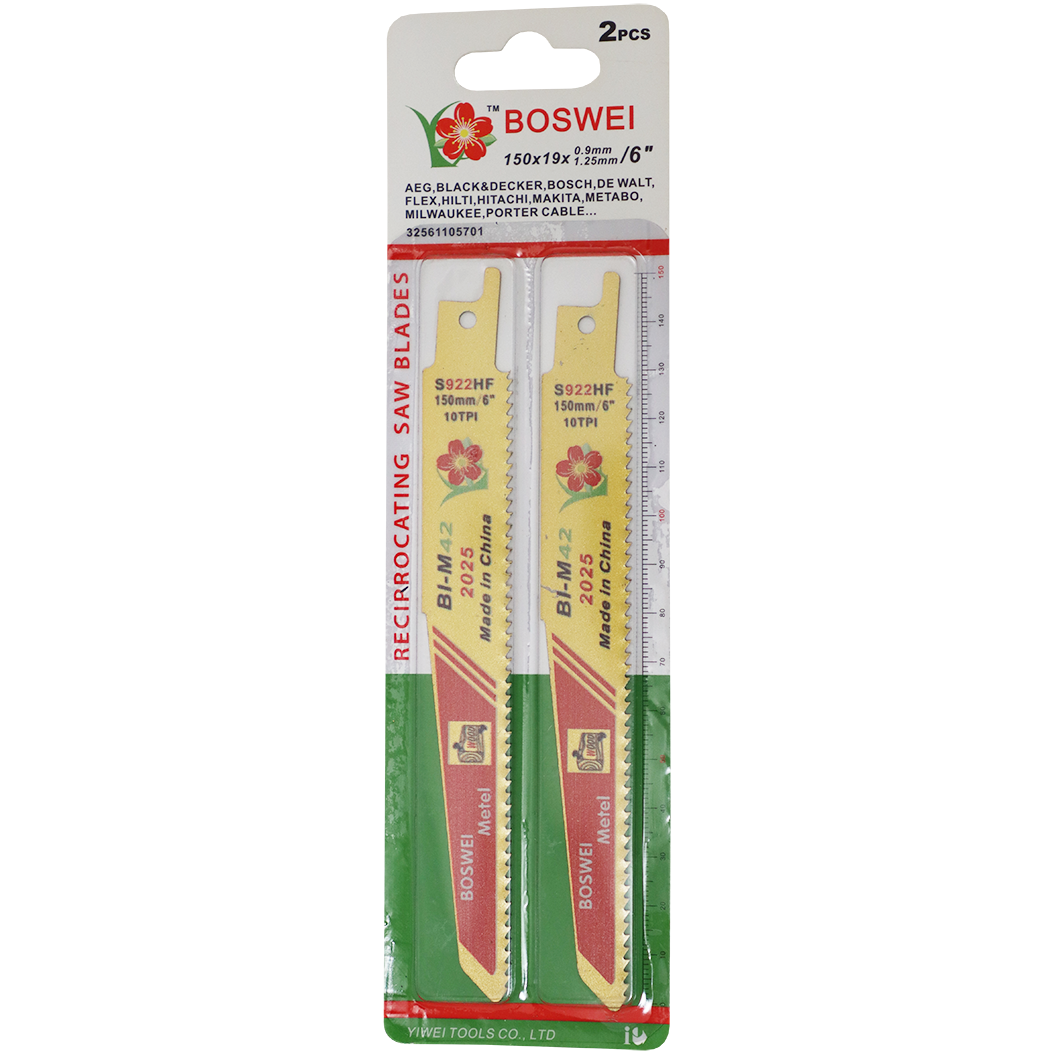 "BL SABRE SAW BLADE 150MM WOOD BOS - SOLD PER PACK OF 2 \/ WOOD & METAL 3-12MM \/ 10TPI"