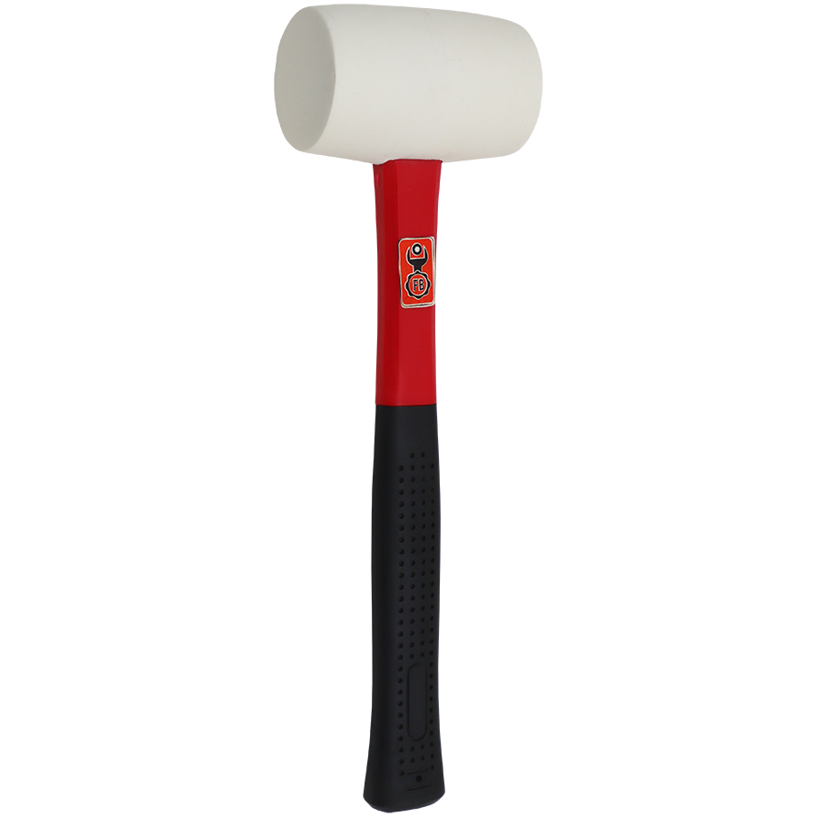 "MALLET RUBBER 500G F\/G  WHITE  FB - FIBREGLASS HANDLE WHITE HEAD"