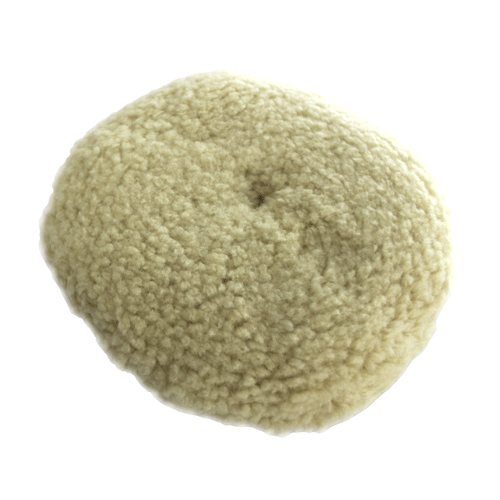 "POLISHING PAD  THREADED 225MM PURE WOOL - 5\/8\" THREADED CORE - BUFF WHEEL"