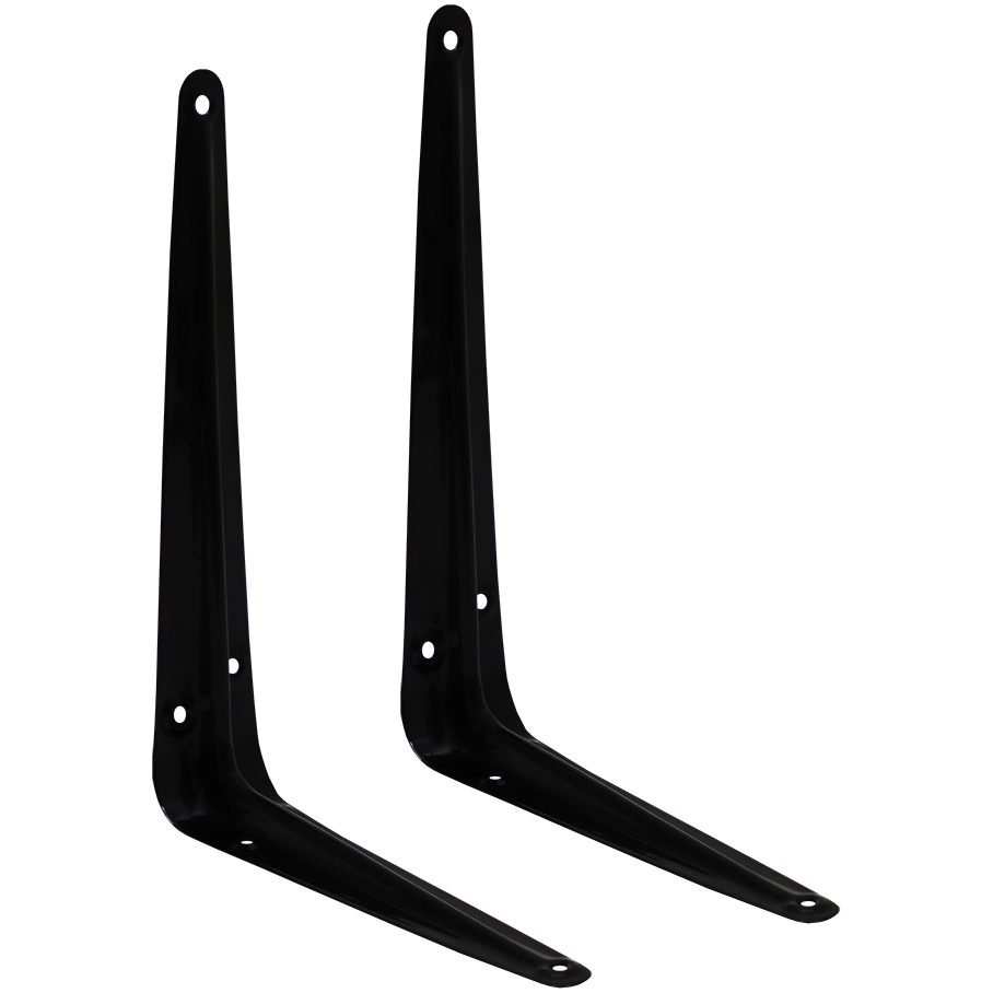 "BRACKET SHELF 250X300X0.9MM BLACK - TO FIX 1 USE 6 X NO8 CSK SCREWS"