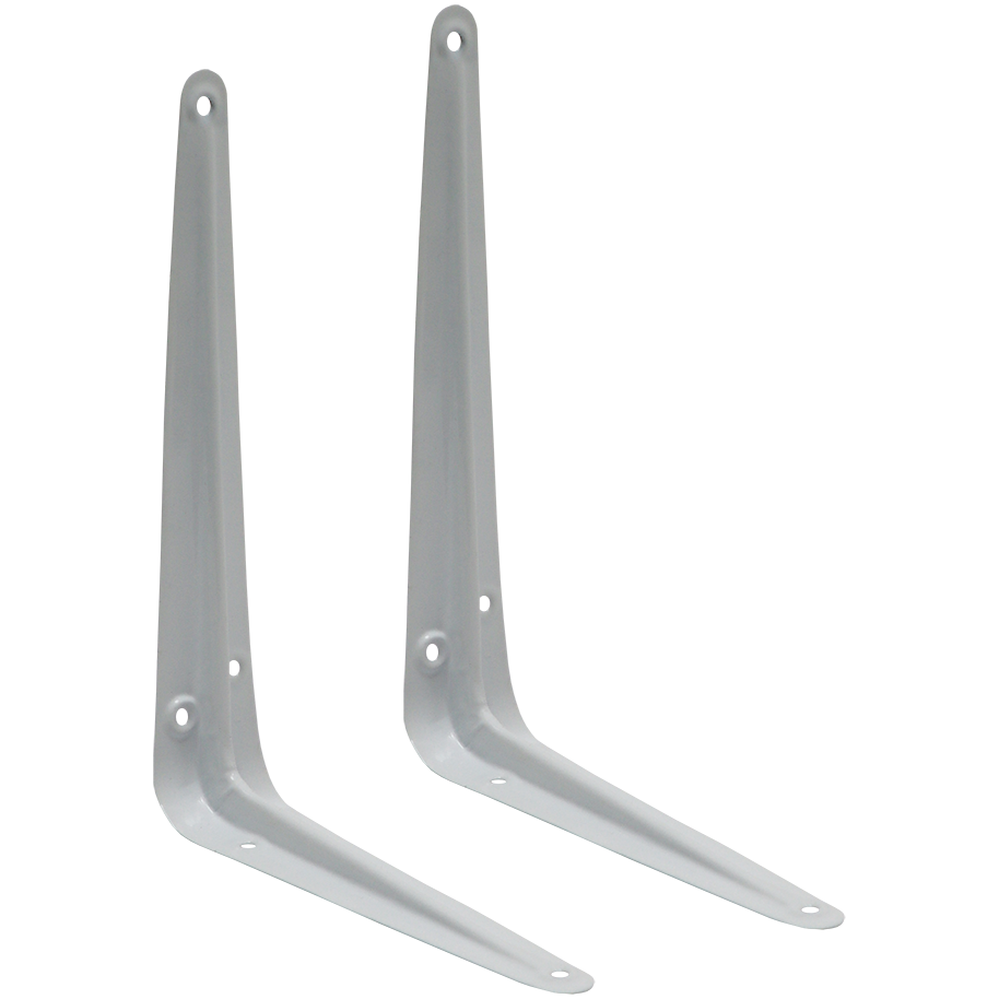 "BRACKET SHELF  75X100X0.6MM WHITE - TO FIX 1 USE 6 X NO4 CSK SCREWS"