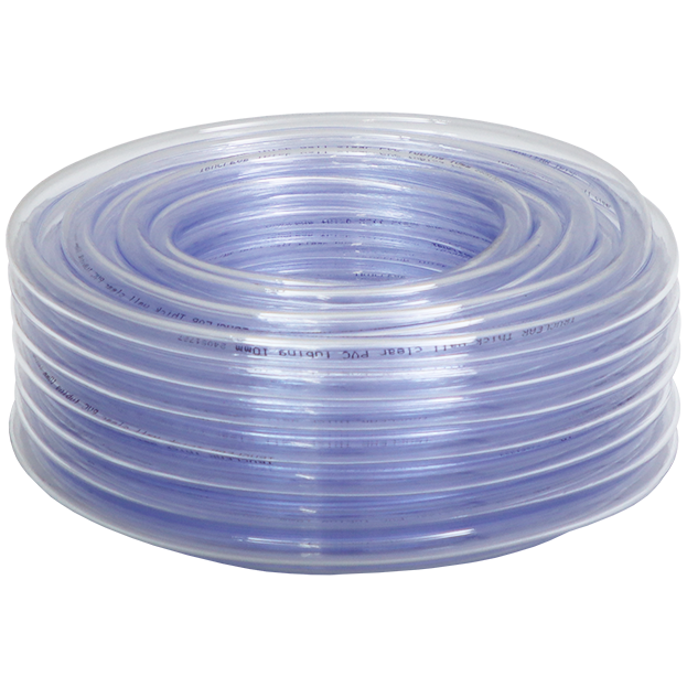 "HOSE CLEAR  THICK WALL  10MMX30M - PVC LOW PRESSURE - PER 30M COIL"