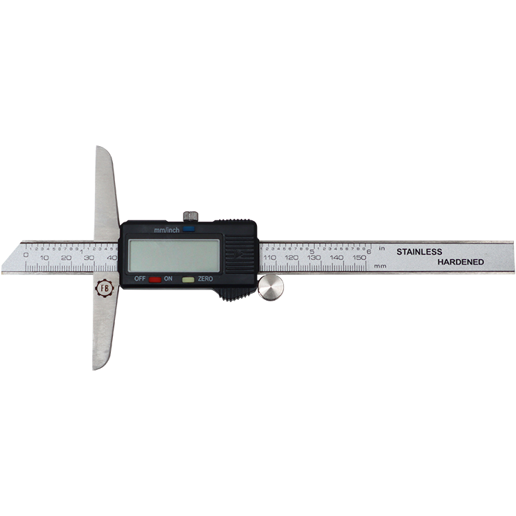 "VERNIER DEPTH GAUGE 150MM DIGITAL S\/S - STAINLESS STEEL - GRAD.0.005MM"