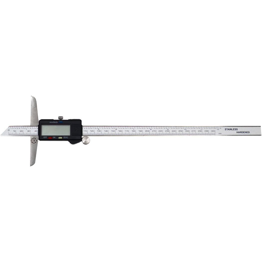 "VERNIER DEPTH GAUGE 300MM DIGITAL S\/S - STAINLESS STEEL - GRAD.0.005MM"