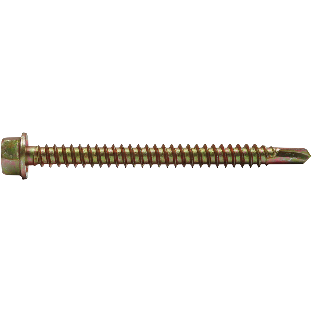"SELF DRILL SCREW STL HEX 5.5 X 75 - TEK SCREW - #12 HEX HEAD - STEEL PURLINS"