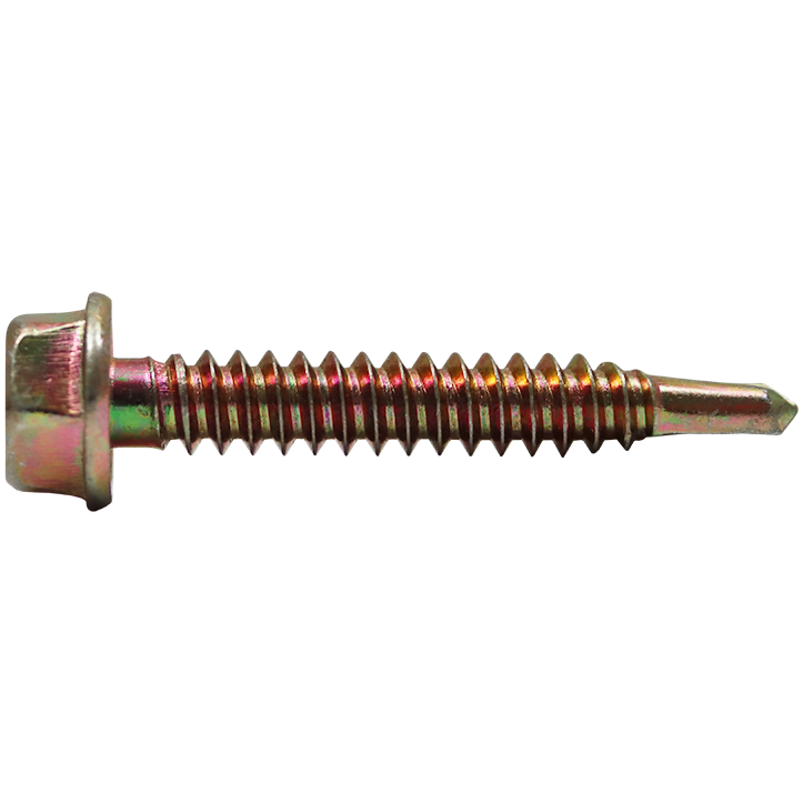 SELF DRILL SCREW STL HEX 6.3 X 25 - TEK SCREW - #14 HEX HEAD