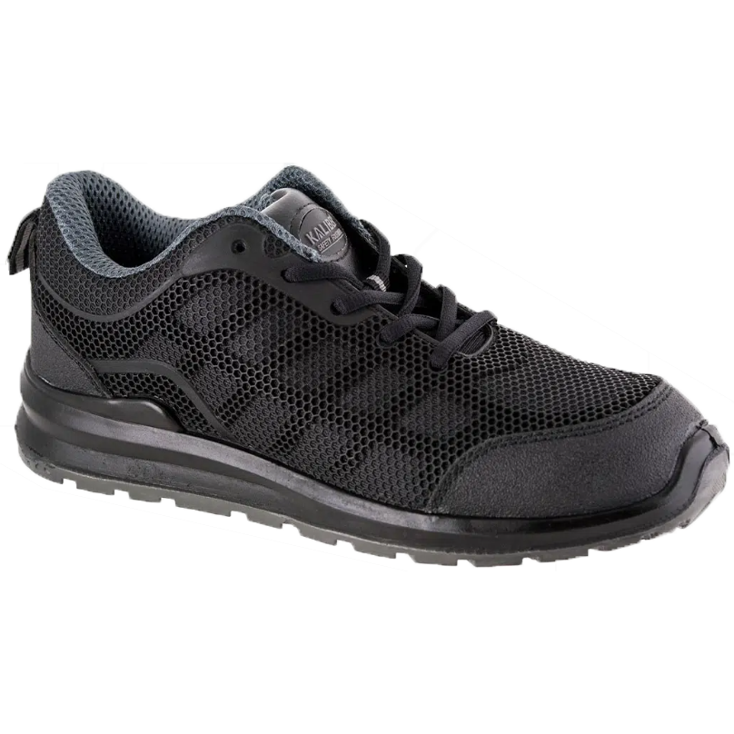 "SAFETY SHOE TRAINER  7 BLACK KALIBER - DWS - VELOCITY - STEEL TOE CAP (OIL RESIST)"