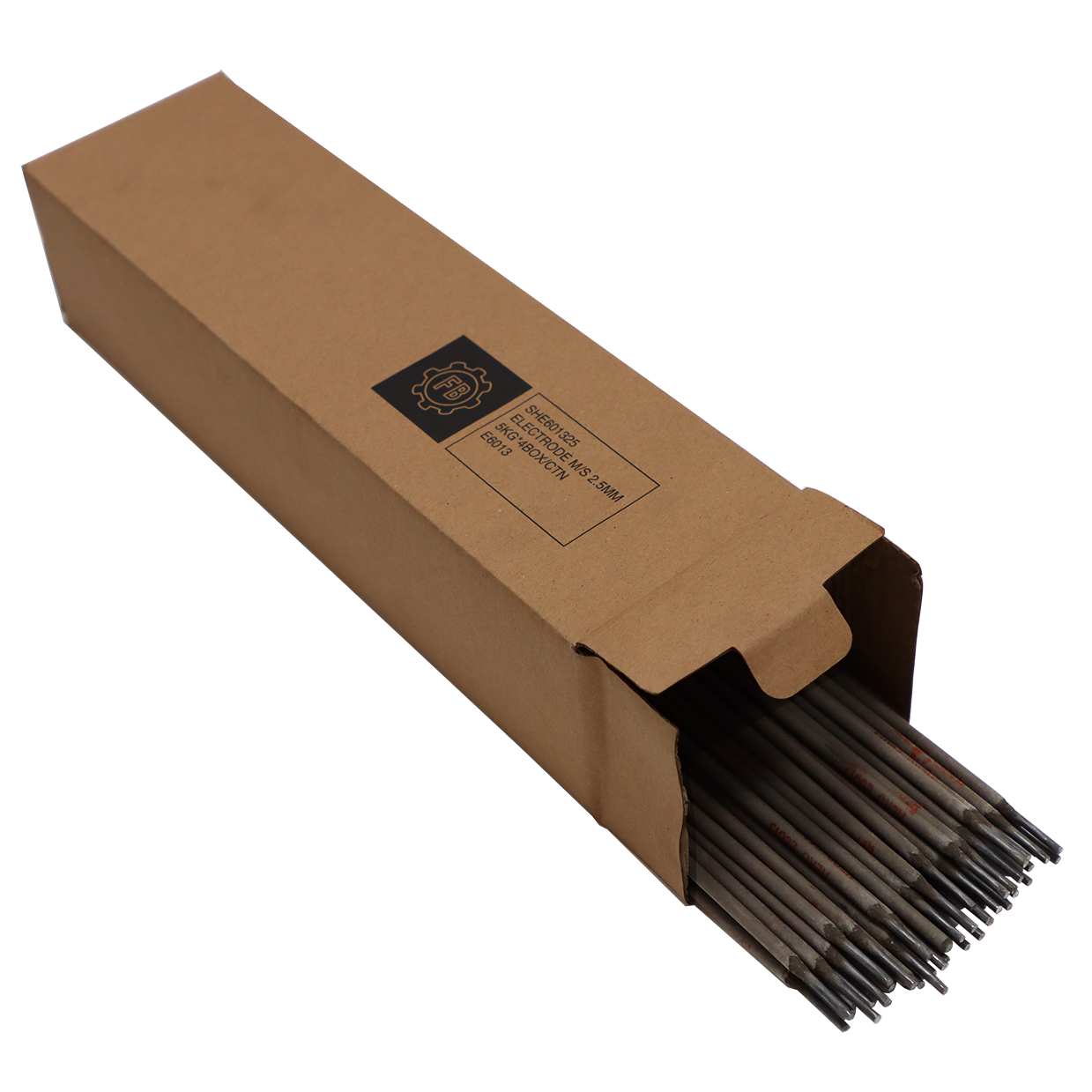 "ELECTRODE  E6013  2.5MM 5KG  FB - 5.0KG BOX-PRICE PER KG-MILD STEEL"