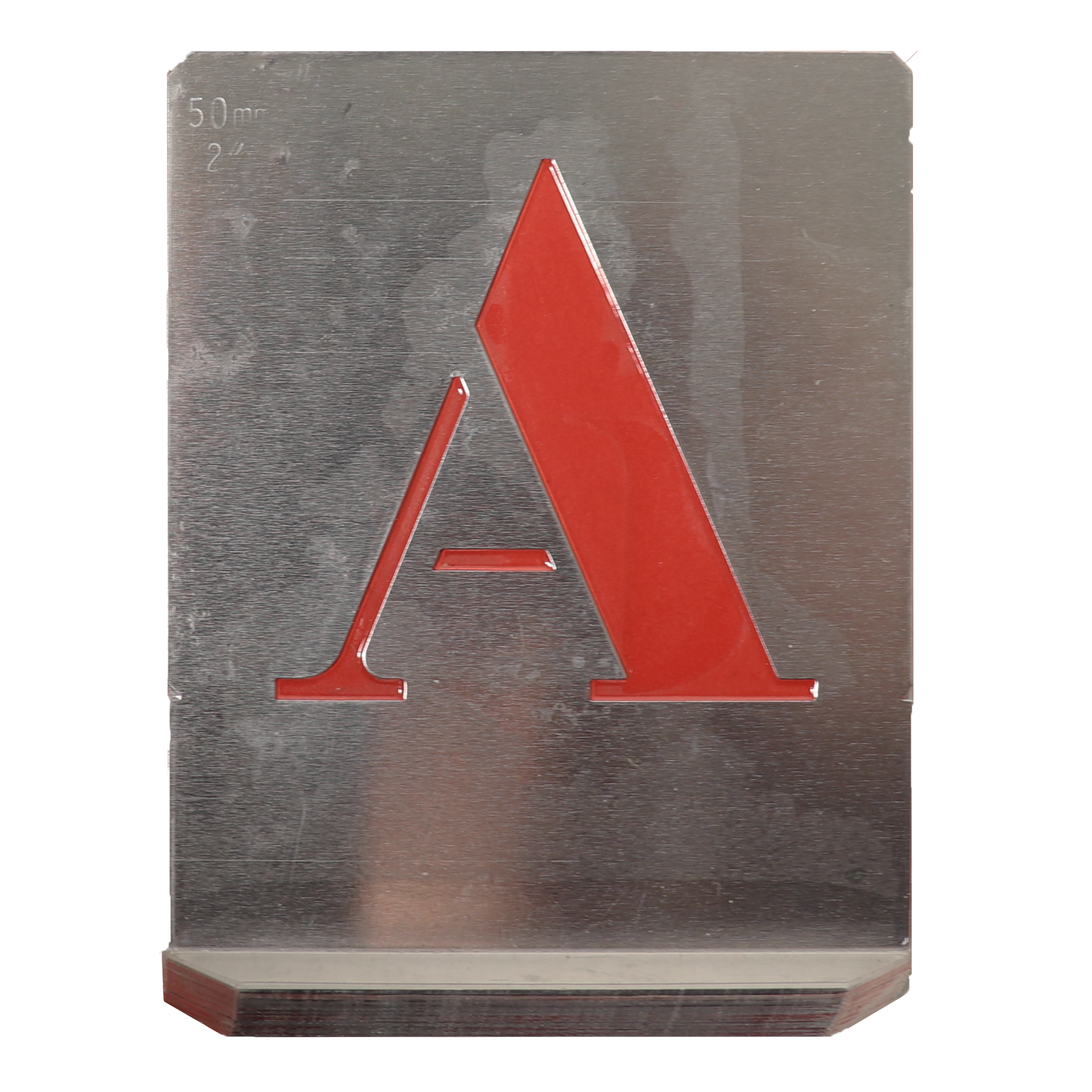 "STENCIL SET 50MM  LETTERS  A-Z   FB - 26 PCS (STAINLESS STEEL LETTERS A-Z)"