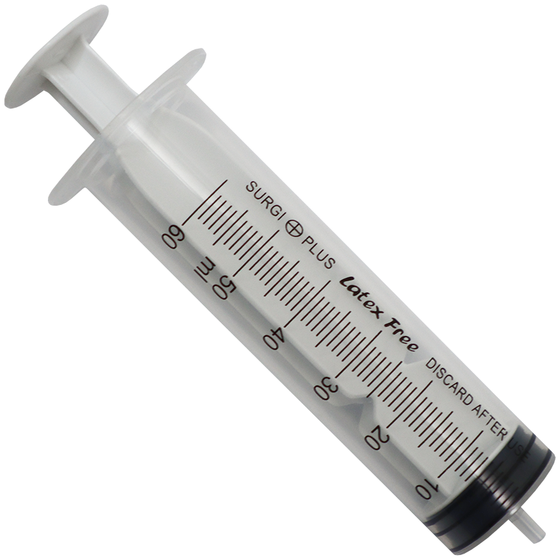 "SYRINGE PLASTIC  60ML - SOLD PER EA (25 PER BOX)"