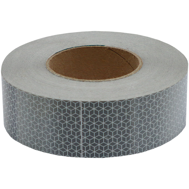 "TAPE REFLECTIVE 50MM X 50M WHITE - 50M ROLL -VEHICLE CONSPICUITY E-MARK"