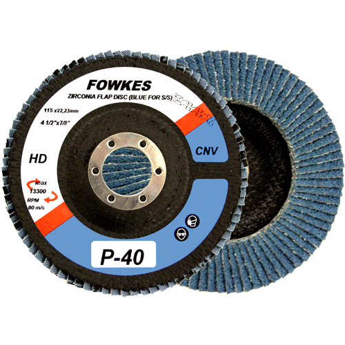 FLAP DISC ZK CNV 115MM 40G HD - ZIRCONIA - CONVEX - HIGH DENSITY