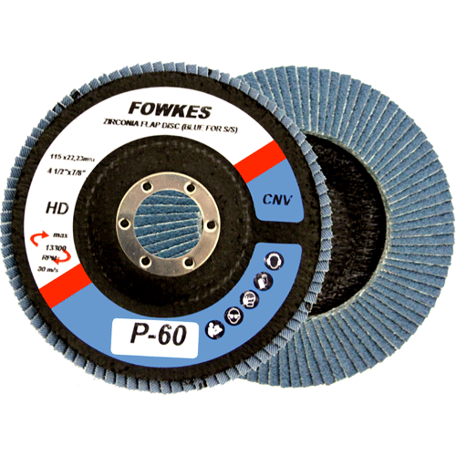 FLAP DISC ZK CNV 115MM 60G HD - ZIRCONIA - CONVEX - HIGH DENSITY