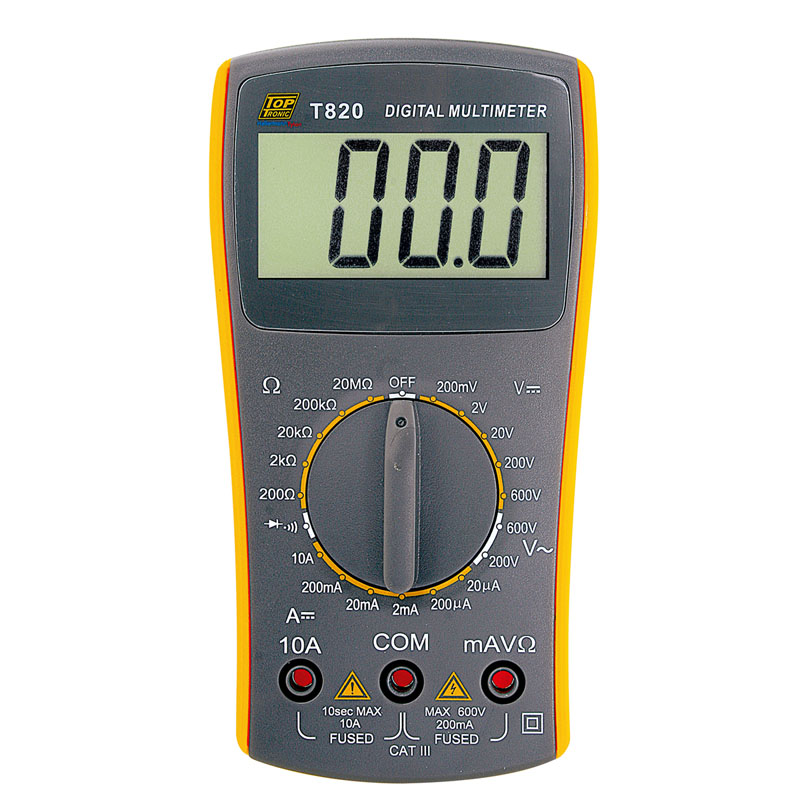 "MULTIMETER DIGITAL  600V TOPTRONIC - AC\/DC-MAX 10A DC (INC LEADS)"