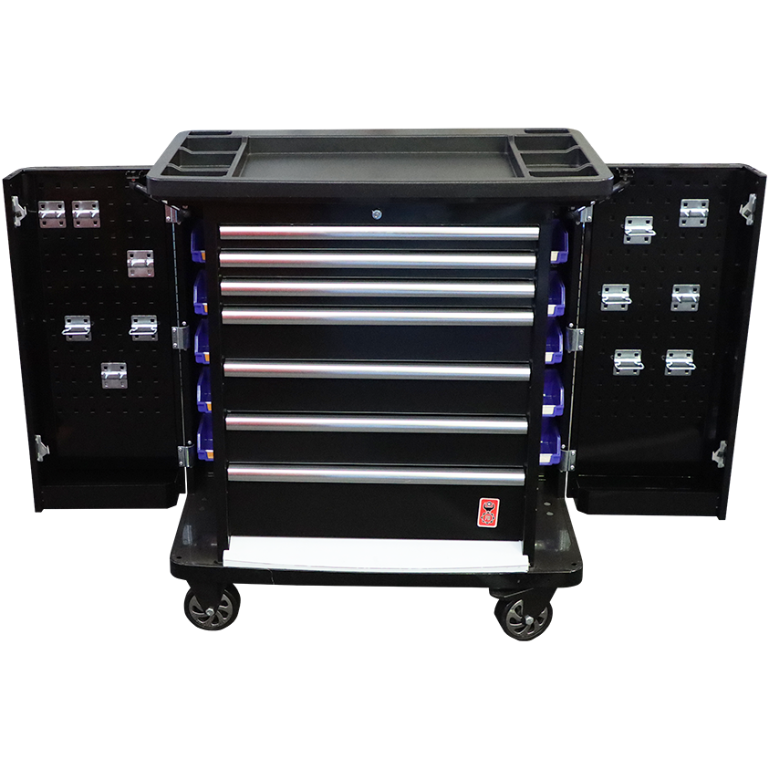 "TOOL TROLLEY 7 DRAW PREMIUM BLACK FB - L890 X W530 X H1020 (NO TOOLS)"