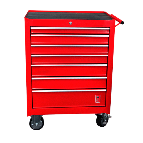 TOOL TROLLEY 7 DRAW STD RED FB - L680 X W460 X H800 (NO TOOLS