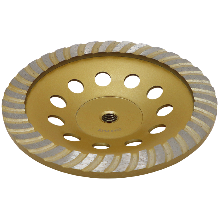 "DIA CUP WHEEL 180X14MM COLD PRESSED - 14MM THREAD HOLE - DIAMOND CUP WHEEL"
