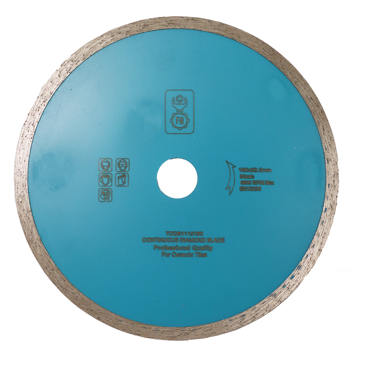 "DIAMOND BLD 180MM CONTINUOUS  FB - WET CUT - CERAMIC TILES\/FIBREGLASS"