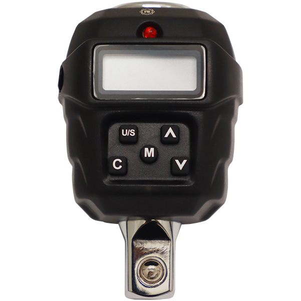 "SOCKET ADAPTOR DIGITAL 10-200 NM - 1\/2\" SQ DRIVE - 5 BUTTON - LED & BUZZER"
