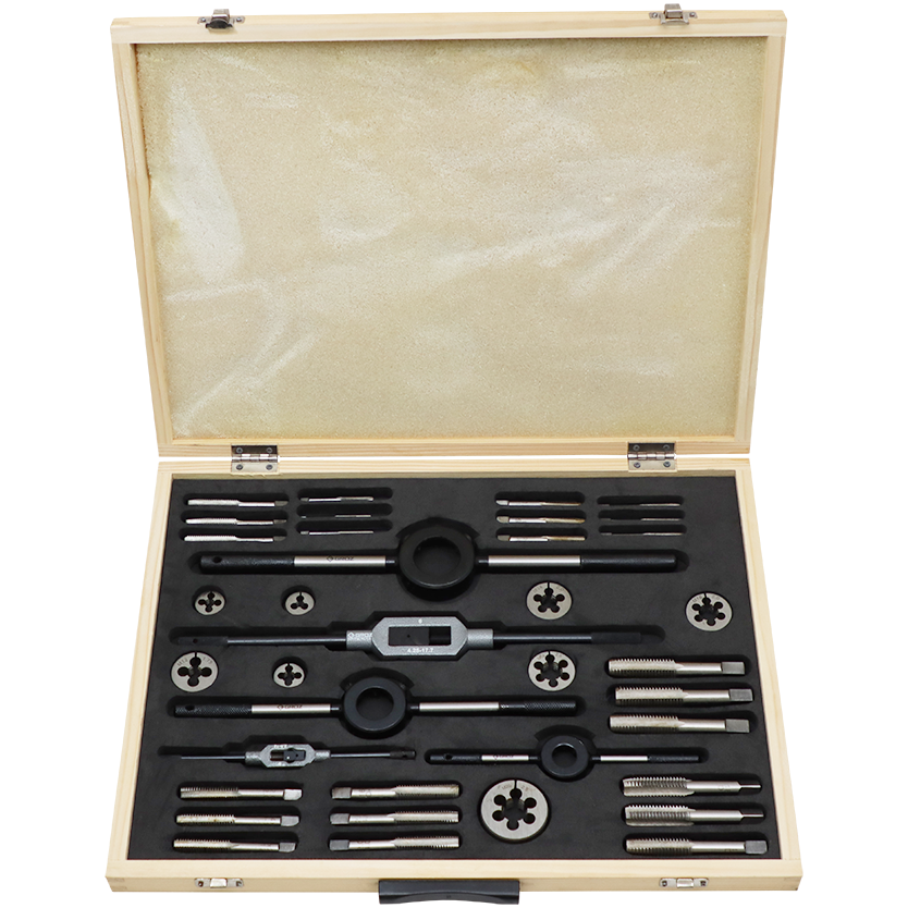 TAP / DIE SET 6-20MM C/STEEL GROZ - 37 PCE (CARBON STEEL) | Fowkes