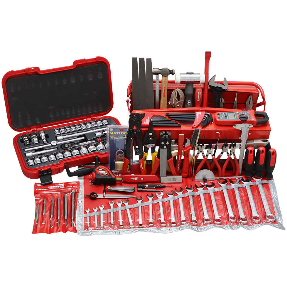 TOOL KIT ASSORT MILLWRIGHT KEN - TOOLBOX - 52 PC | Fowkes Bros