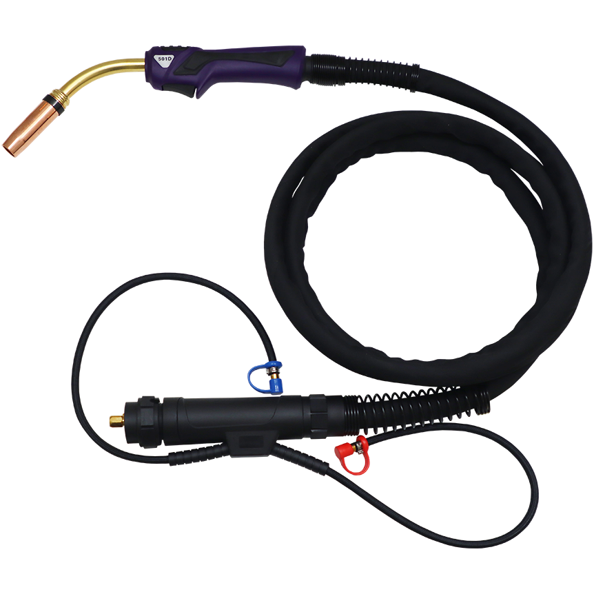 "WELD TORCH MIG  MB501 BINZEL STYLE - S-TYPE (4M) - WATER COOLED (500A)"