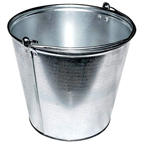 BUCKET METAL GALVANISED 12L 30CM DIAMETER 12 LITRE (LIGHT DUTY