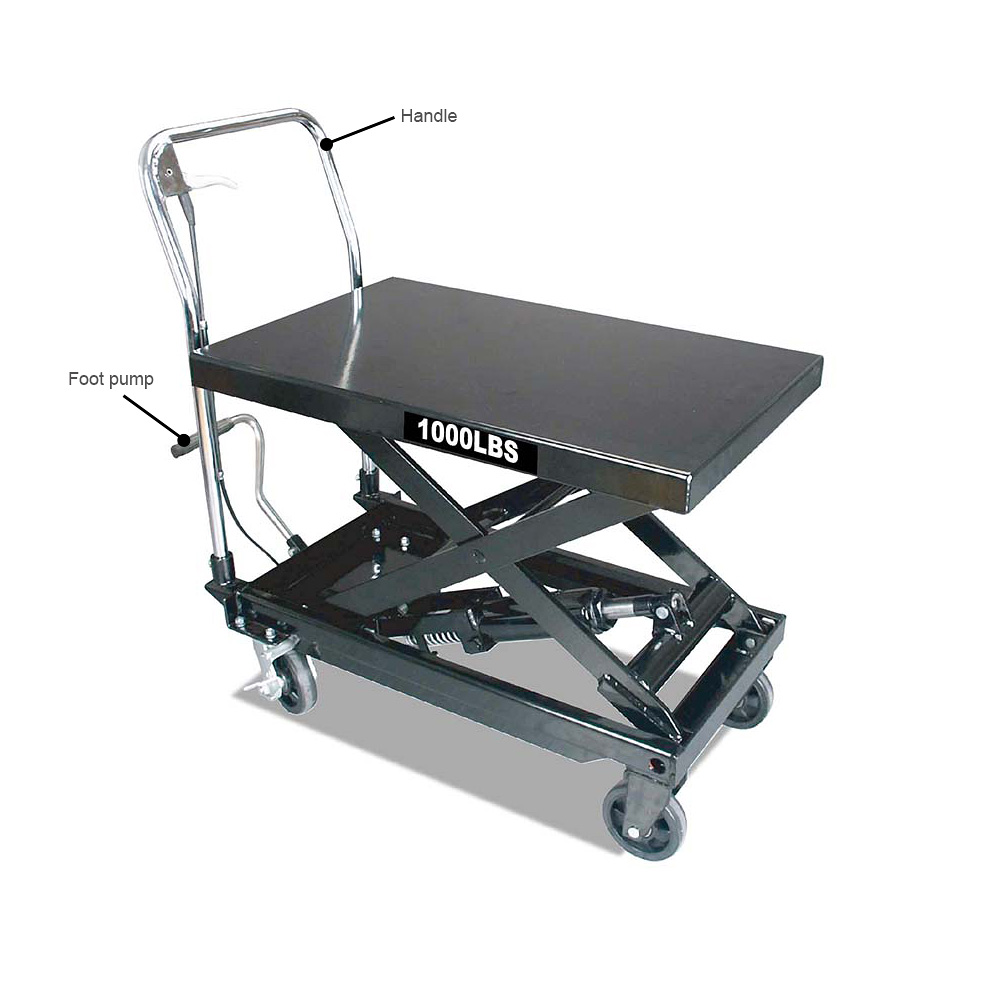 五十恩 TELEBOAT A4サイズ JACK LIFTING TABLE CART 450KG FB - 280-860MM LIFTING RANGE